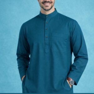 JUBAH TEAL BLUE PLUS